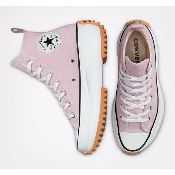 Converse Unisex Run Star Hike Sneaker M 9 W 10.5 High Top Platform Shoe Pink NIB